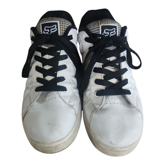 Fox Racing White Skate Sneakers Men’s 9.5 | BMX Moto Streetwear Shoes - Picture 2 of 8